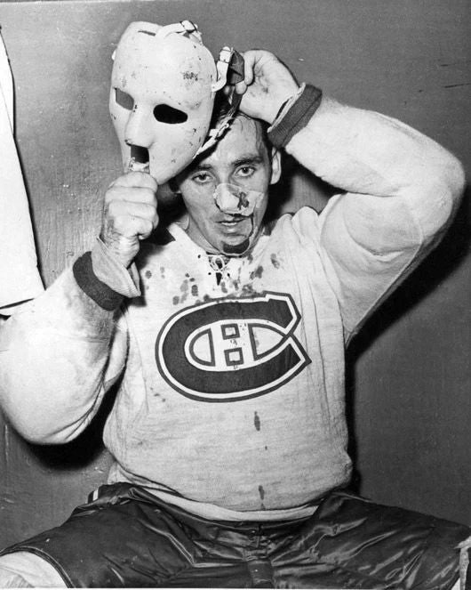 Montreal Canadiens Jacques Plante Glossy Photo Locker Room Print Hof 78