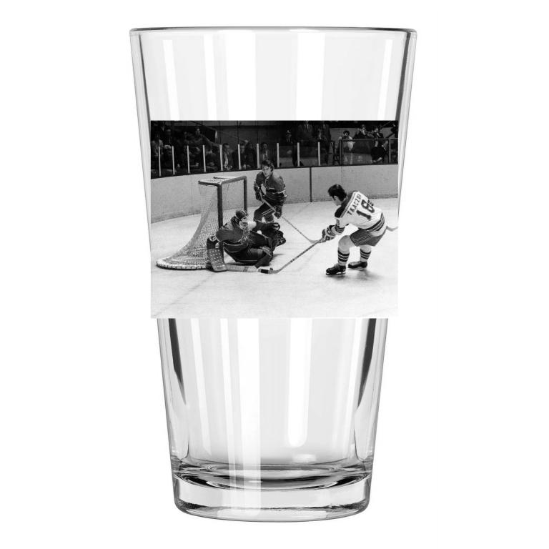 Montreal Canadiens Ken Dryden Vs Rangers Walt Tkaczuk Pint Beer Drinking Glass