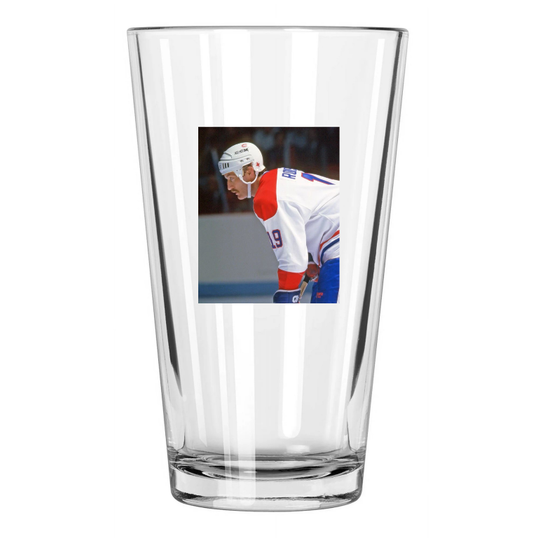 Montreal Canadiens Larry Robinson Photo Hockey Hof 95 Pint Beer Drinking Glass