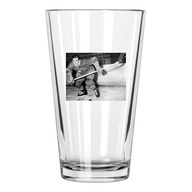 Montreal Canadiens Maurice Rocket Richard Hockey Hof 61 1 Pint Beer Glass