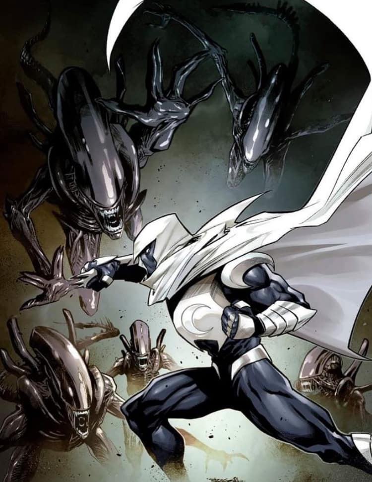 Moon Knight Vs Aliens Jigsaw Puzzle
