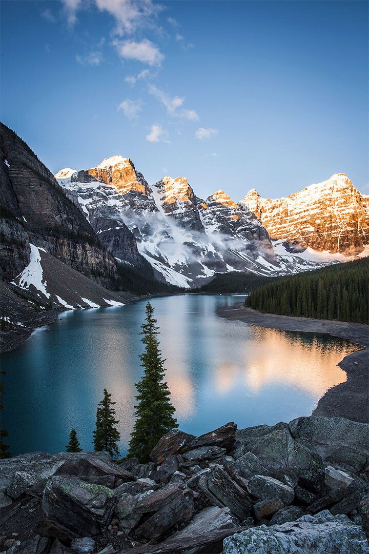 Moraine Lake And The Rocky Mountains Painting Jigsaw Puzzle