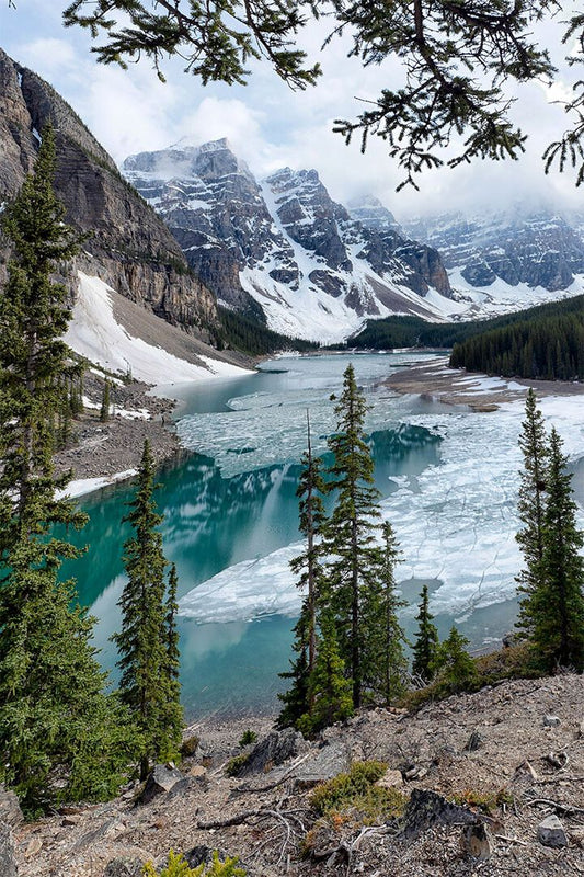 Moraine Lake And The Rocky Mountains Print Jigsaw Puzzle