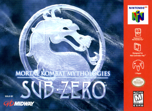 Mortal Kombat Mythologies Sub Zero N64 Print Poster