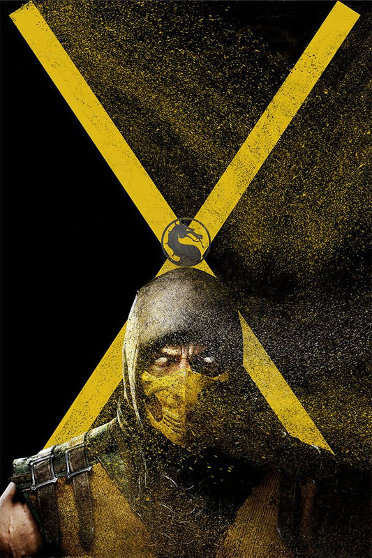 Mortal Kombat X Fighting Game Action Painting Print Jigsaw Puzzle