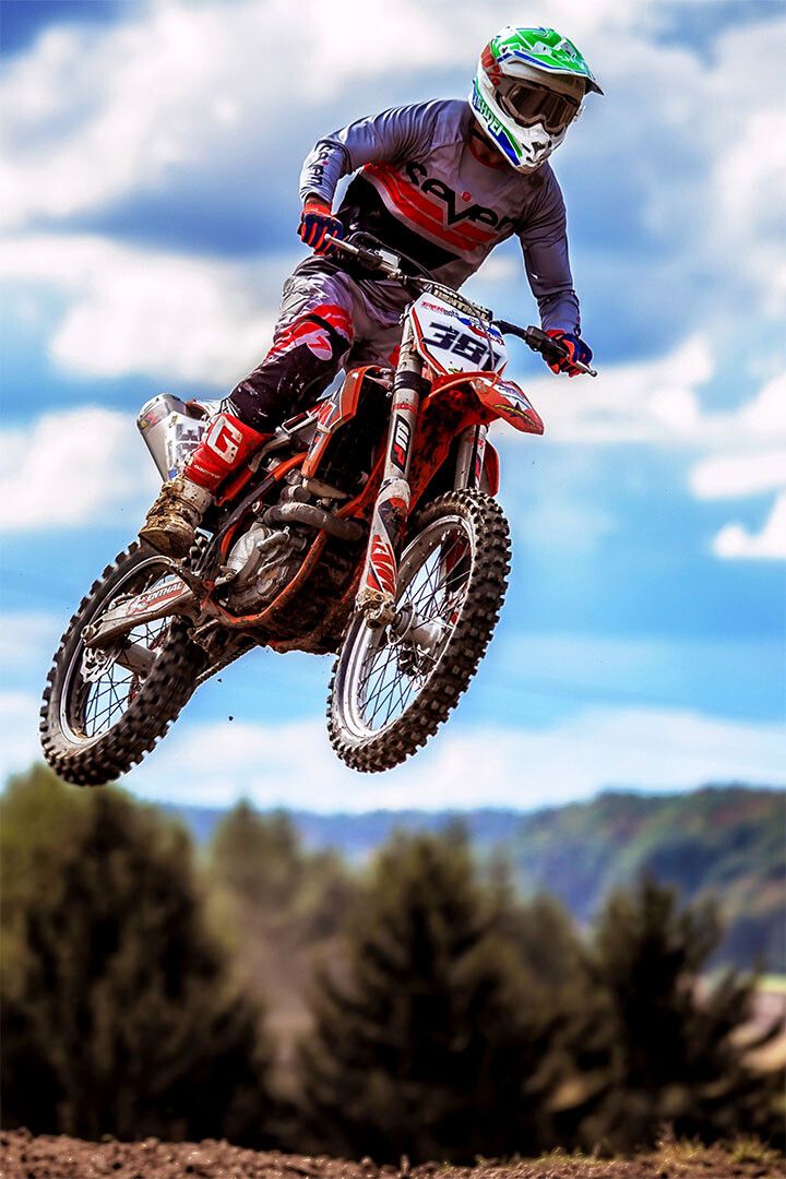 Motocross Flying Tigers Sports Print Painting Jigsaw Puzzle