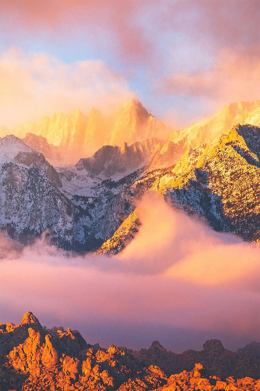 Mount Everest Sunset Sunrise Art Print Decor Jigsaw Puzzle