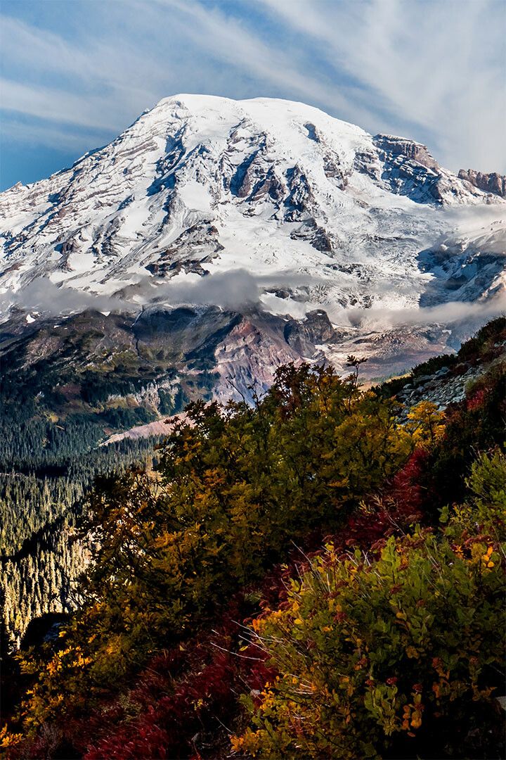 Mount Rainier Landscape Nature Painting Jigsaw Puzzle