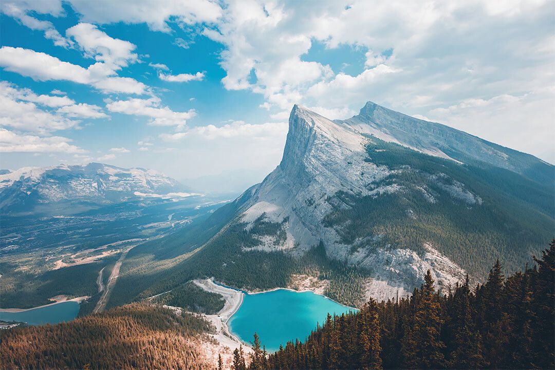 Mountain Clouds Sky Forest Landscape Travel Jigsaw Puzzle