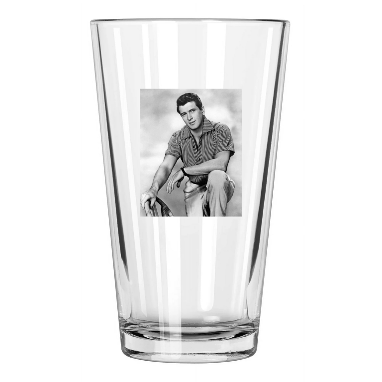 Movie Actor Rock Hudson Photo Celebrity Hollywood Pint Beer Drinking Glass