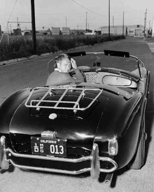Movie Actor Steve Mcqueen 'Bullitt' Glossy Keychain Print Shelby Cobra Keychain