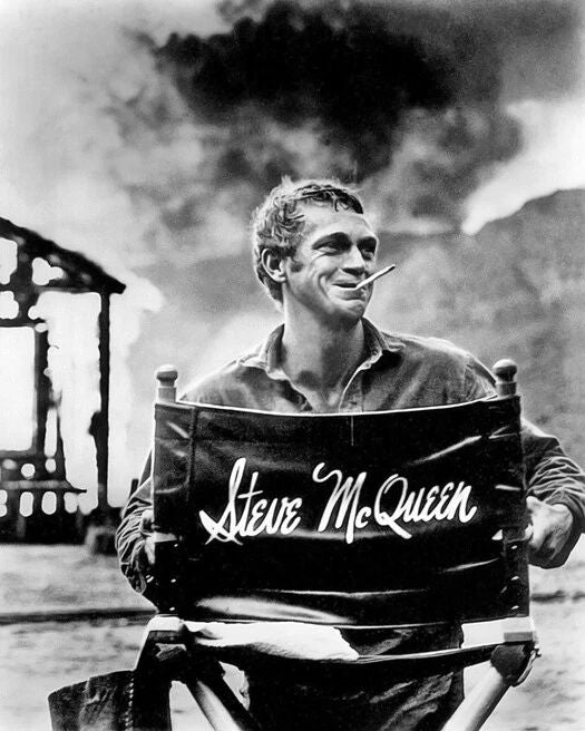Movie Actor Steve Mcqueen Keychain Print Portrait Glossy Keychain