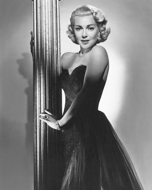 Movie Actress Lana Turner Glossy Keychain Model Print Retro Film Keychain