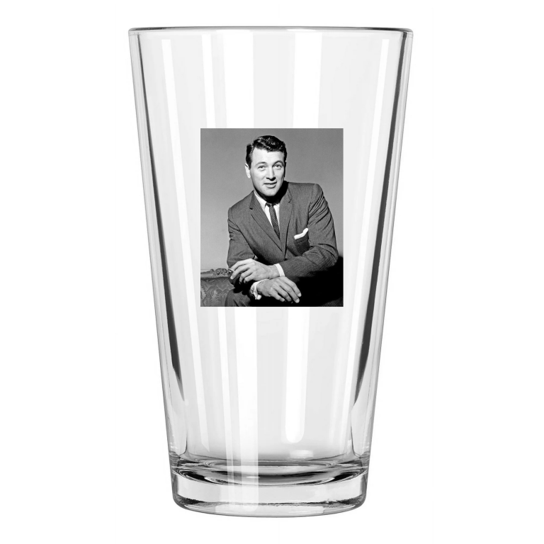 Movie Film Actor Rock Hudson Photo Celebrity 2 Pint Beer Drinking Glass