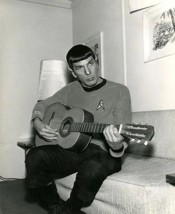 Mr. Spock Playing The Guitar Classic Star Trek Sci Fi Picture Photo