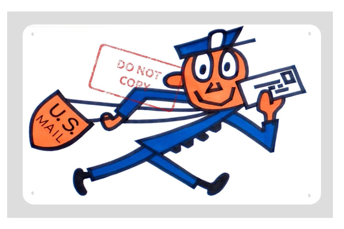 Mr Zip Usps Mail Carrier Mailman Character Classic Retro