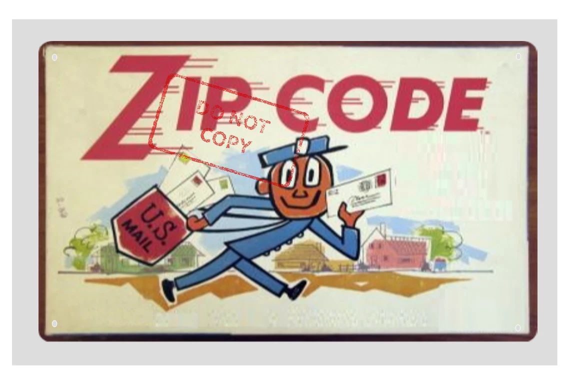Mr Zip Usps Mail Carrier Mailman Character Vintage Retro