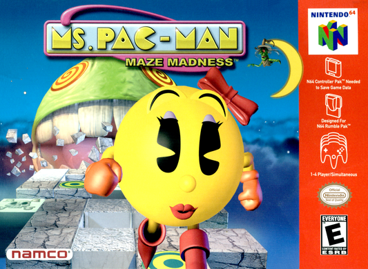 Ms. Pac Man Maze Madness N64 Print Poster