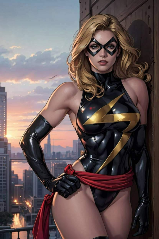Ms Marvel Black Costume 72 Print Poster