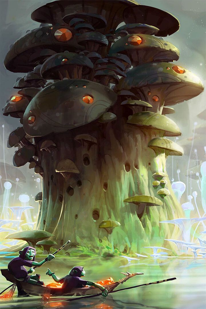 Mushroom Factory Flocked Theme Artwork Print Jigsaw Puzzle