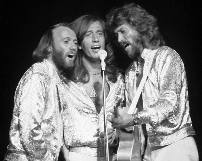 Music Group Bee Gees Glossy Keychain Print Barry Robin Maurice Gibb Keychain