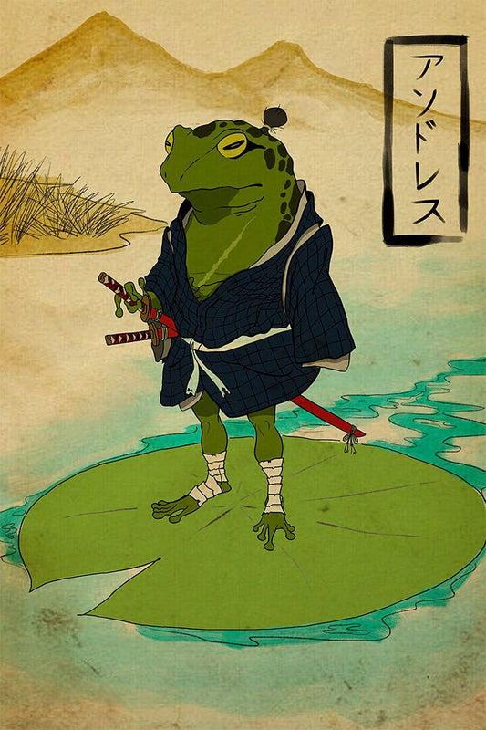 Musical Frog Fantasy Sword Comic Painting Jigsaw Puzzle
