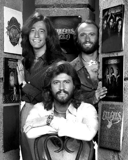 Musical Group The Bee Gees Glossy Magnet Barry Robin Maurice Gibb Portrait