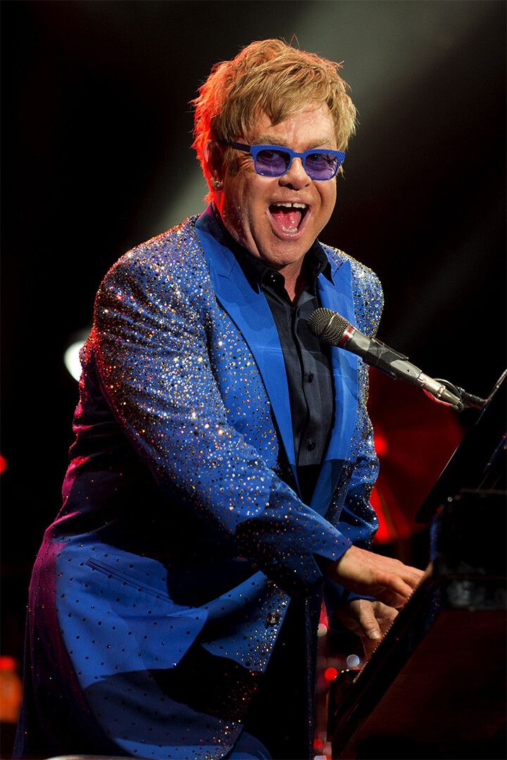 Musician Elton John Performing At The Forum Jigsaw Puzzle