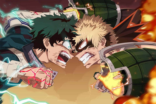 My Hero Academia Animation Midoriya Vs Bakugou Wall Home Decor Jigsaw Puzzle