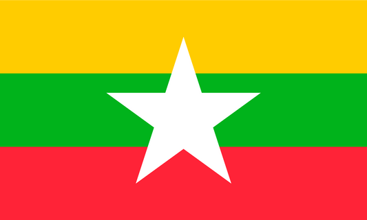Myanmar Flag Print Poster