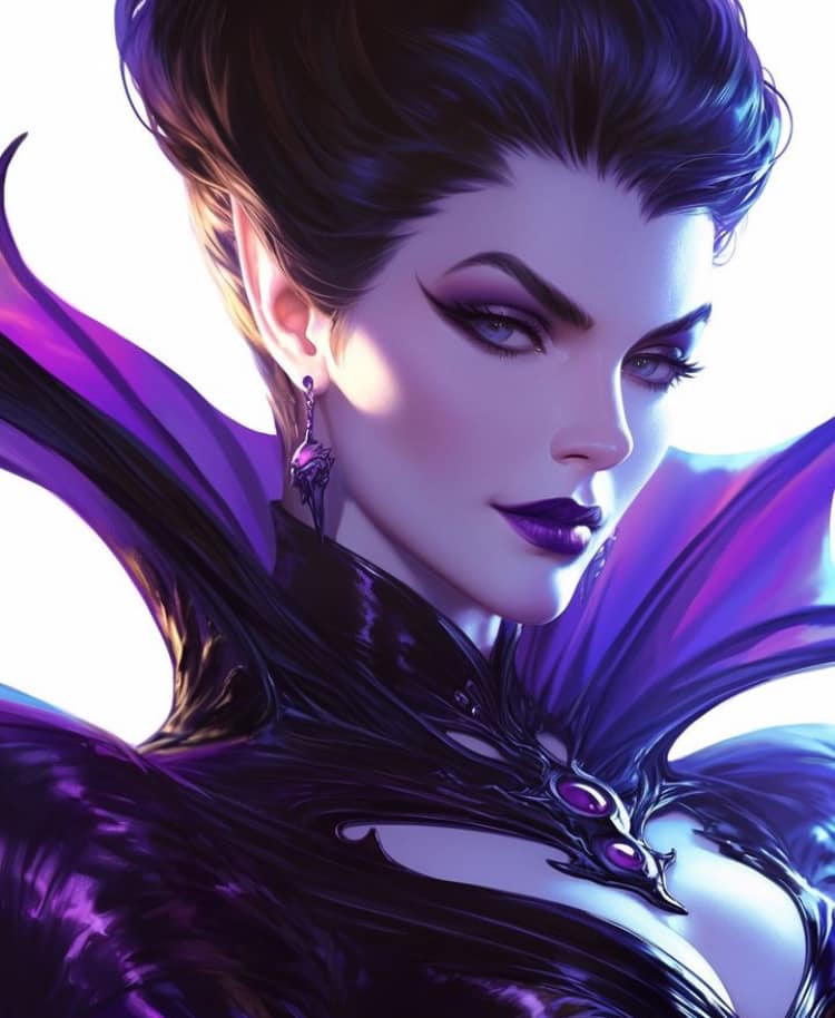 Mysterious Female Character Portrait Print Poster