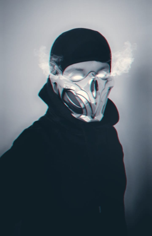 Mysterious Figure With Mask 458 Print Poster