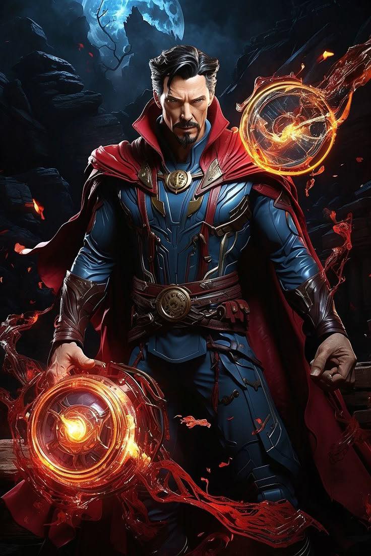 Mystical Hero Portrait Dr Strange Print Poster