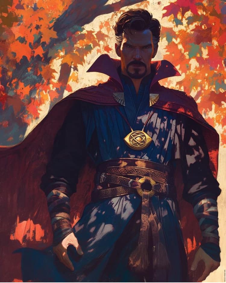 Mystical Hero Portrait (3) Print Poster