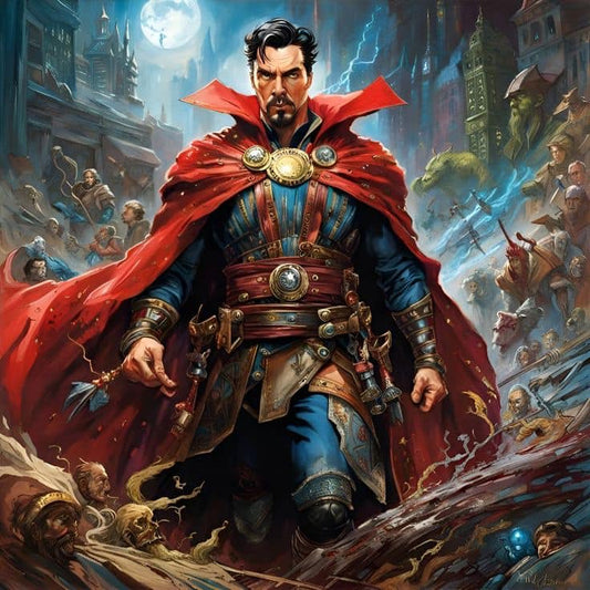 Mystical Warrior In Battle Print Poster