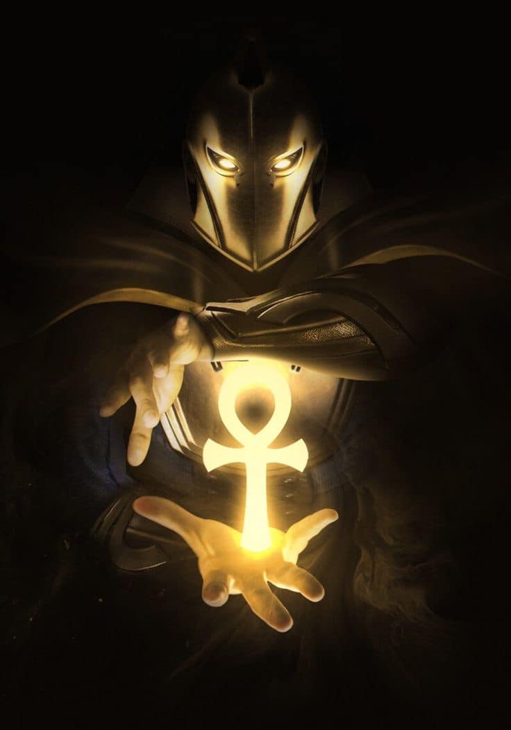 Mystical Warrior With Ankh Print Poster