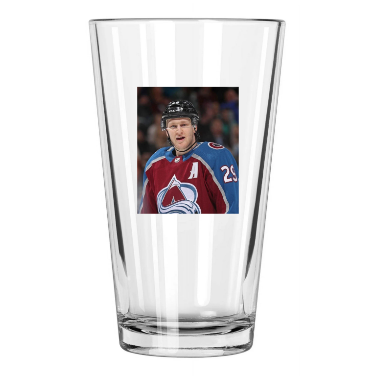 Nathan Mackinnon Photo Colorado Avalanche Pint Beer Drinking Glass