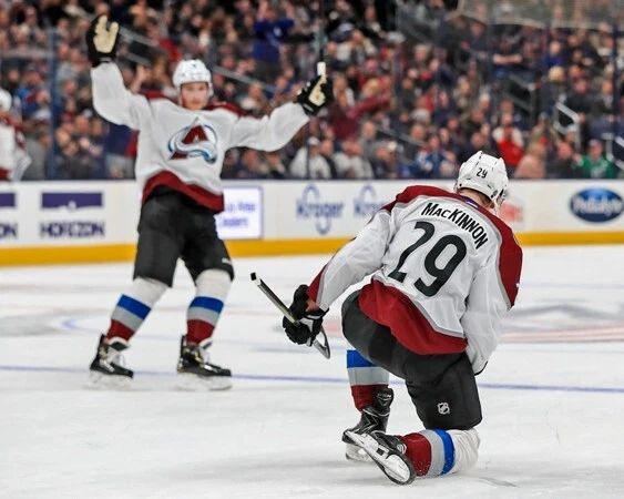 Nathan Mackinnon And Cale Makar Glossy Photo Colorado Avalanche Print