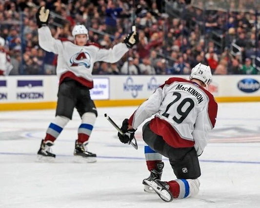 Nathan Mackinnon And Cale Makar Glossy Magnet Colorado Avalanche Print