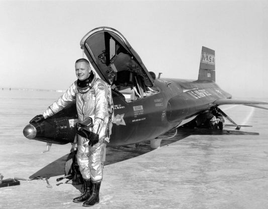 Neil Armstrong Astronaut Test Pilot W X 15 Aircraft Nasa Photo 8.5. X 11