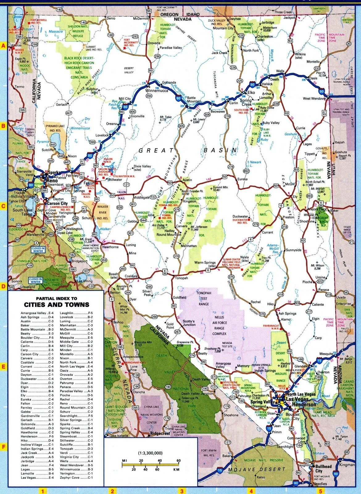 Nevada State Road Map Las Vegas Reno Cities Magnet Picture Magnet Print