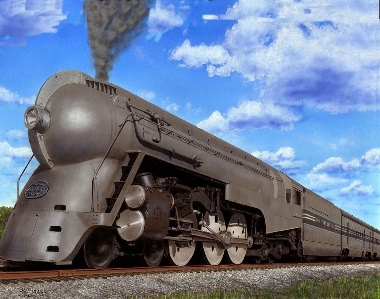 New York Central Commodore Vanderbilt Streamline Railroad Picture Photo
