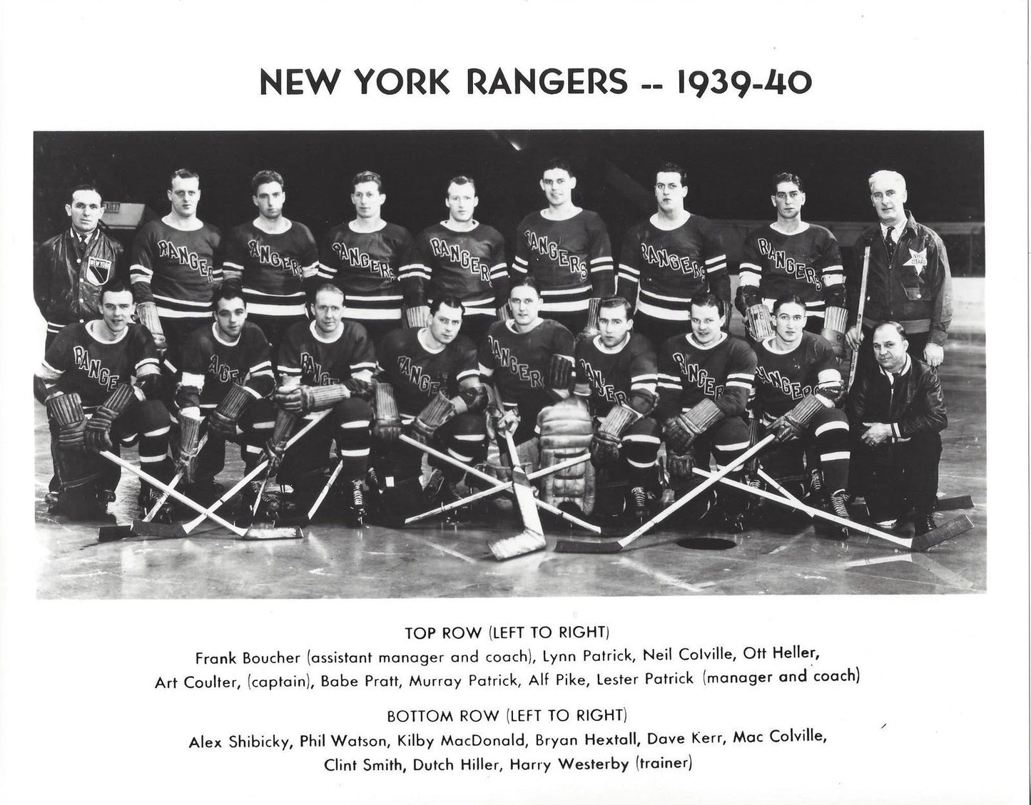 New York Rangers 1939 40 Ny Hockey Nhl Stanley Cup Champions 300 PCS Jigsaw