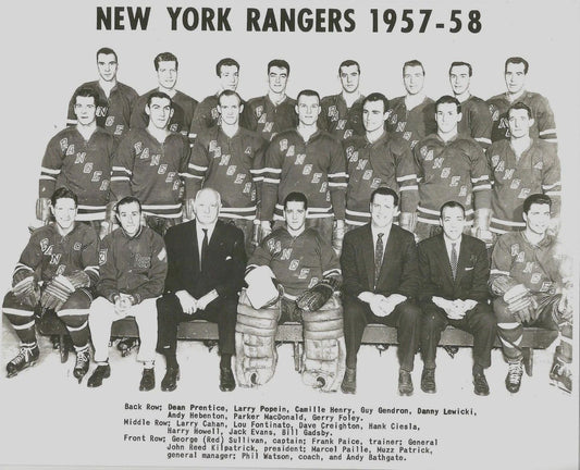 New York Rangers 1957 58 Team Ny Magnet Hockey Nhl Picture
