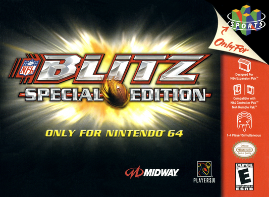 Nfl Blitz Special Edition N64 Print Poster