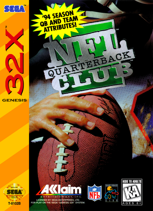 Nfl Quarterback Club Sega 32X Print Poster