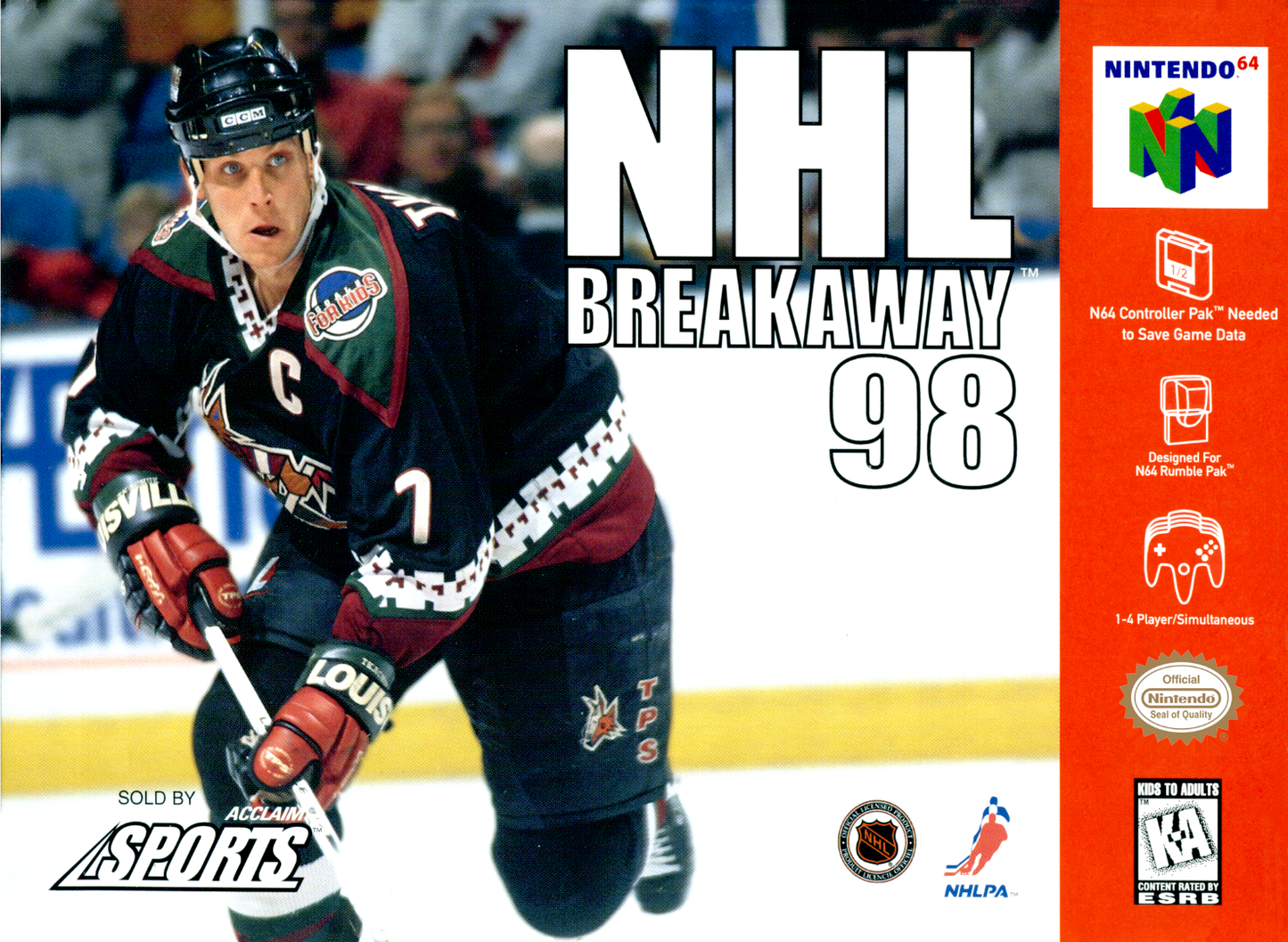 Nhl Breakaway 98 N64 Print Poster