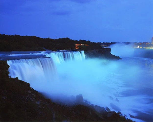 Niagara Falls At Night Glossy Photo Waterfall Print Wall Art Poster
