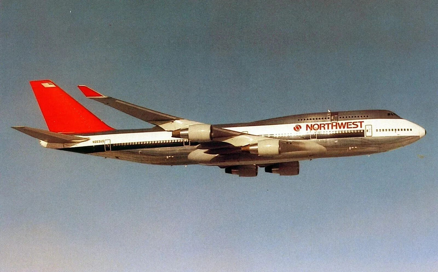Northwest Airlines Boeing 747 Retro Classic Jet Plane Picture Photo