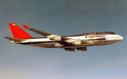 Northwest Airlines Boeing 747 Retro Classic Jet Plane Picture Photo
